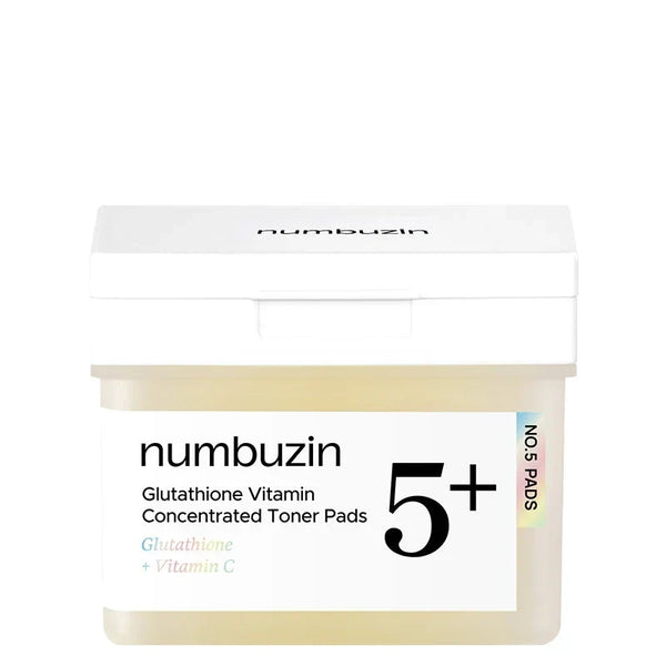 Numbuzin No.5+ Glutathione Vitamin Concentrated Toner Pads jar of 70