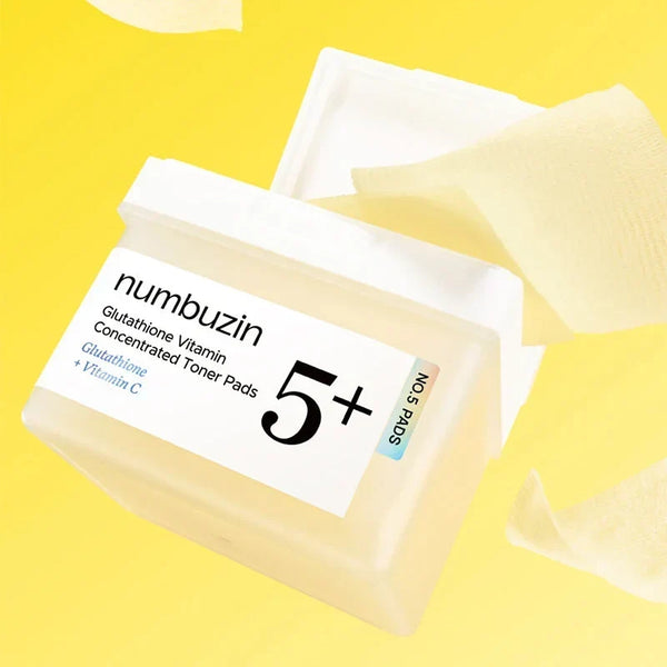 Numbuzin No.5+ Glutathione Vitamin Concentrated Toner Pads jar of 70
