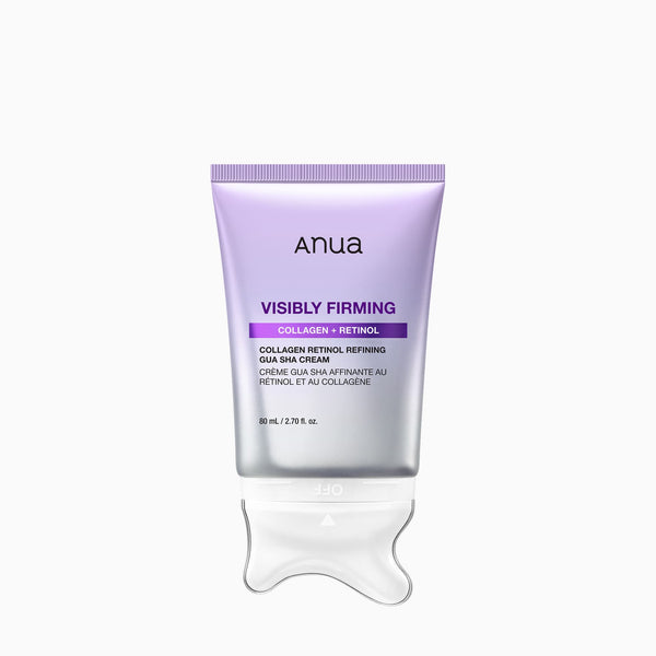 ANUA Collagen Retinol Refining Gua Sha Cream with built-in W-shaped gua sha roller