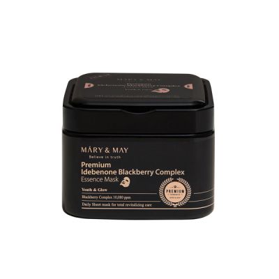 Mary&May - Idebenone + Blackberry Ampoule Mask 20ea – For Anti-Aging & Brightening Sheet Masks | 100% Authentic Korean skincare in UAE