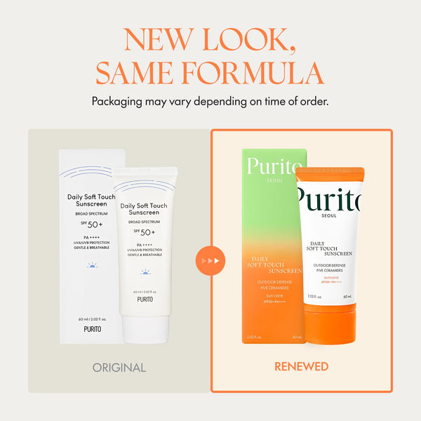 PURITO SEOUL Daily Soft Touch Sunscreen SPF50+ PA++++ 60ml – Lightweight Korean Sunscreen for Sensitive Skin – Korean - Skincare Arabia