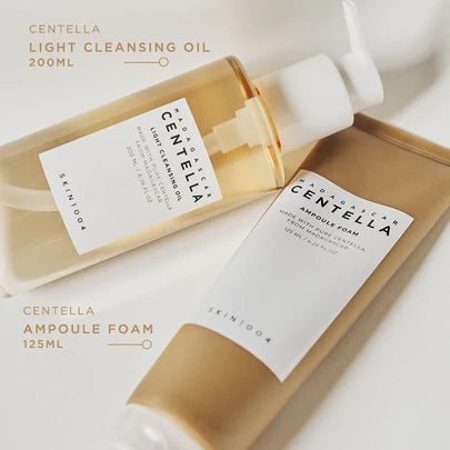 [SKIN1004] Centella Double Cleansing Duo – Light Cleansing Oil + Ampoule Foam for Acne & Sensitive Skin – 100% Authentic Korean Skincare in UAE | Korean - Skincare Arabia