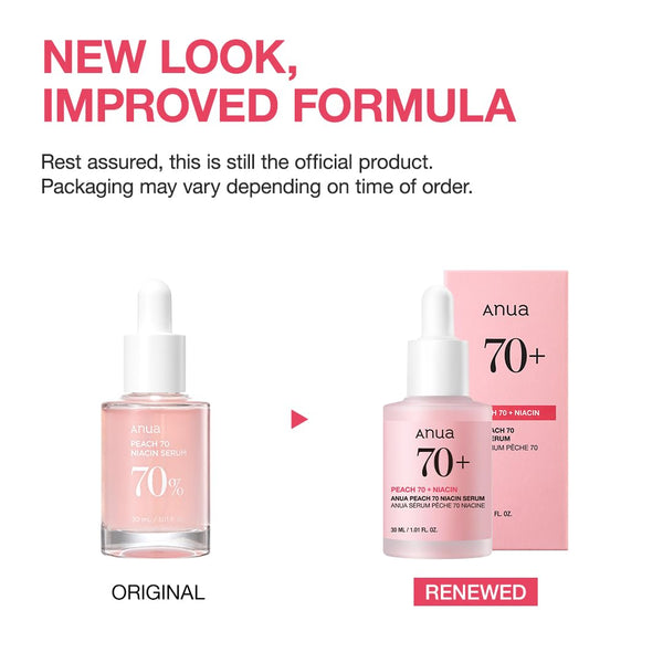 ANUA [RENEW]  Peach 70% Niacinamide Serum 30ml Ingredients & Texture – K-Beauty UAE