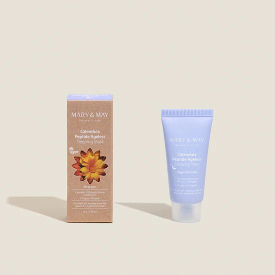 Mary&May - Vegan Calendula Peptide Sleeping Mask 30g – Soothing & Anti - Aging Night Cream | 100% Authentic Korean skincare in UAE – 100% Authentic Korean Skincare in UAE | Korean - Skincare Arabia