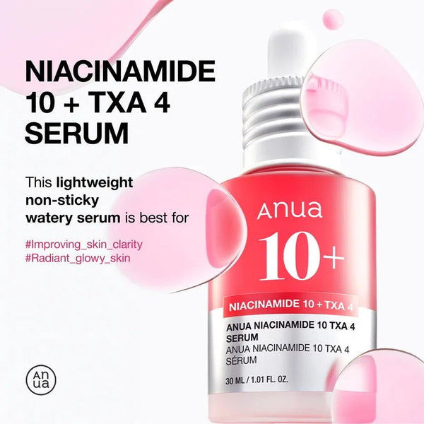 ANUA [RENEW] Niacinamide 10% + TXA 4% Serum 30ml Ingredients & Texture – K-Beauty UAE